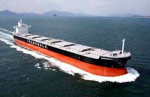 载重量为8万2千吨型散装货船「KAMSARMAXBC」6年来第100艘船正式竣工