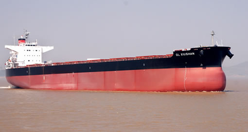 Newly Developed Ship 「TESS98」The first bulk carrier with 98,000 ton loading capacity has been completed at a factory in China