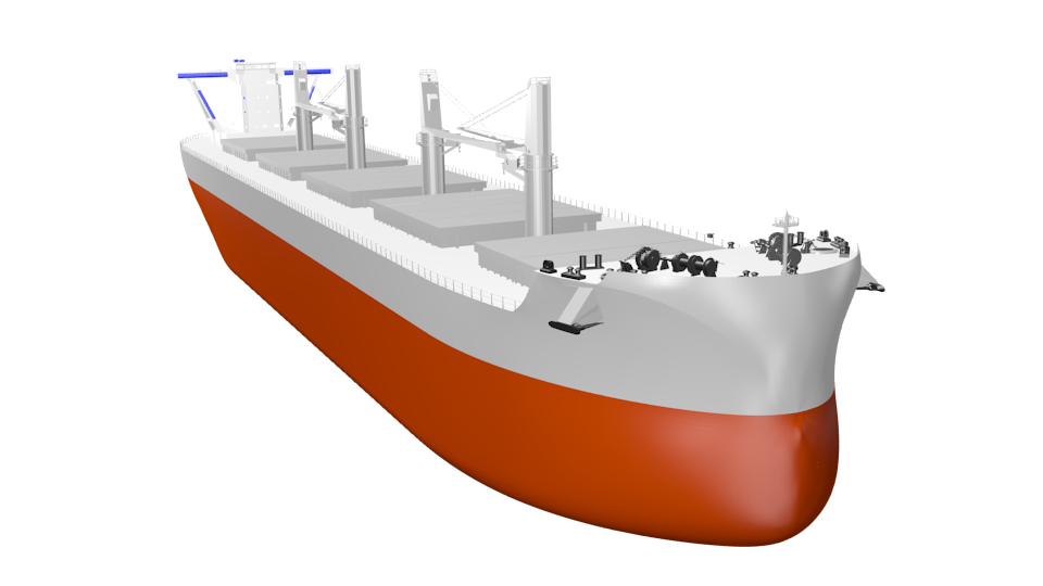 常石造船の新船型 6万3,700トン型バルカー
“TESS64 AEROLINE”デビュー 
風圧抵抗低減など新技術搭載し燃費効率20％向上