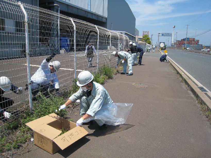 神原ロジスティクス、神原汽船福山物流センター周辺の清掃活動を実施